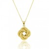 9ct Gold Large Knot Pendant & Chain