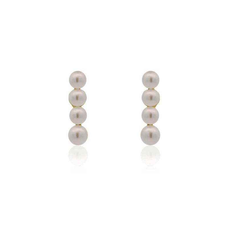 9ct Gold Stick Stud Cultured Pearl Earring