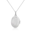 Sterling Silver Small Oval Locket & Chain