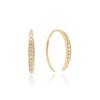 9ct Gold Diamond Torque Hoop Earrings - 0.14ct