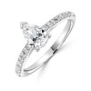 Platinum Pear Shaped Diamond Engagement Ring - Macintyres of Edinbrugh