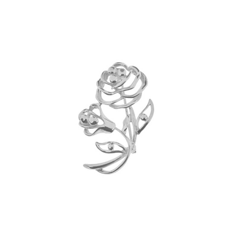 Tianguis Jackson Sterling Silver Rose Brooch - CB0296