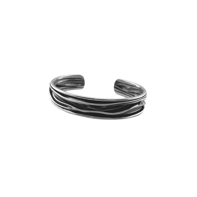 Tianguis Jackson Silver Oxidised 3/4 Bangle - BT0718