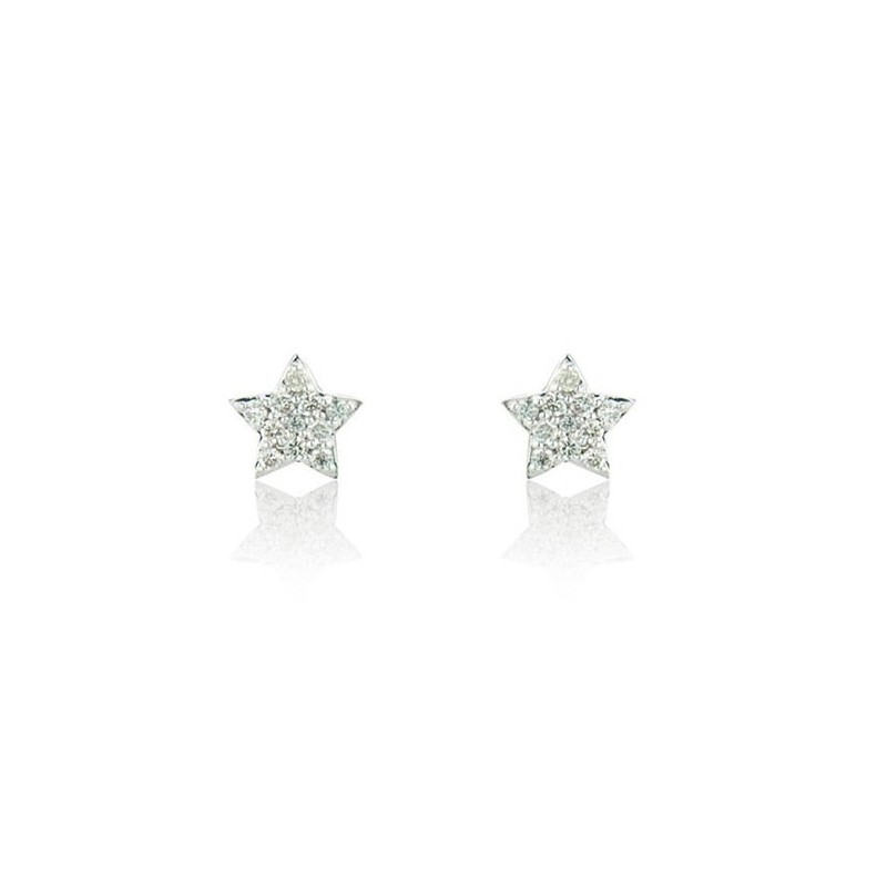 Dainty Pavé Diamond Star Stud Earrings - Macintyres of Edinburgh