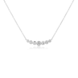 9ct White Gold Diamond Necklet - 0.26ct