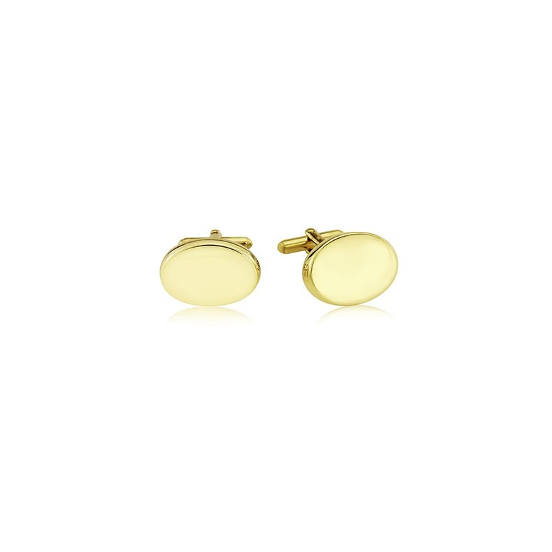 9ct Gold Domed Pebble Cufflinks