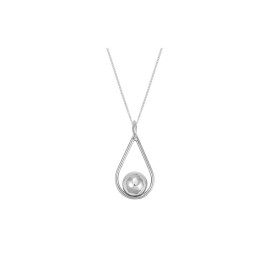 Tianguis Jackson Silver Textured Ball & Teardrop Pendant & Chain