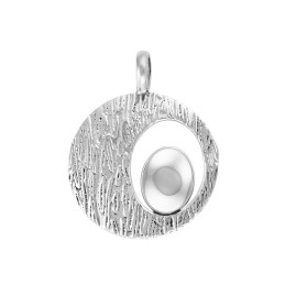 Tianguis Jackson Hammered & Polished Circle Pendant & Chain