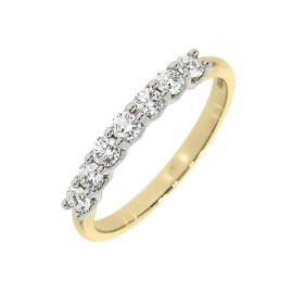 18ct Gold 7st Diamond Eternity Ring - 0.49