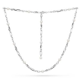 Kit Heath Pearl Multi Wear Silver Figaro Station Necklace