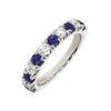 Platinum 11st Sapphire & Diamond Eternity Ring - S 0.67 D 0.48