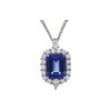 18ct White Gold Tanzanite & Diamond Pendant T 2.13  D 0.57cts