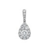 18ct White Gold Diamond-set Pear-shaped Pendant - 0.58cts