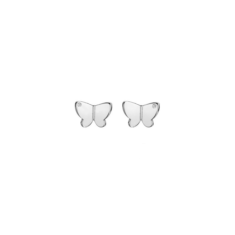 Hot Diamonds Flutter Silver Butterfly Stud Earrings - DE732