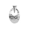 Tianguis Jackson Silver Oval Hammered Pendant & Chain