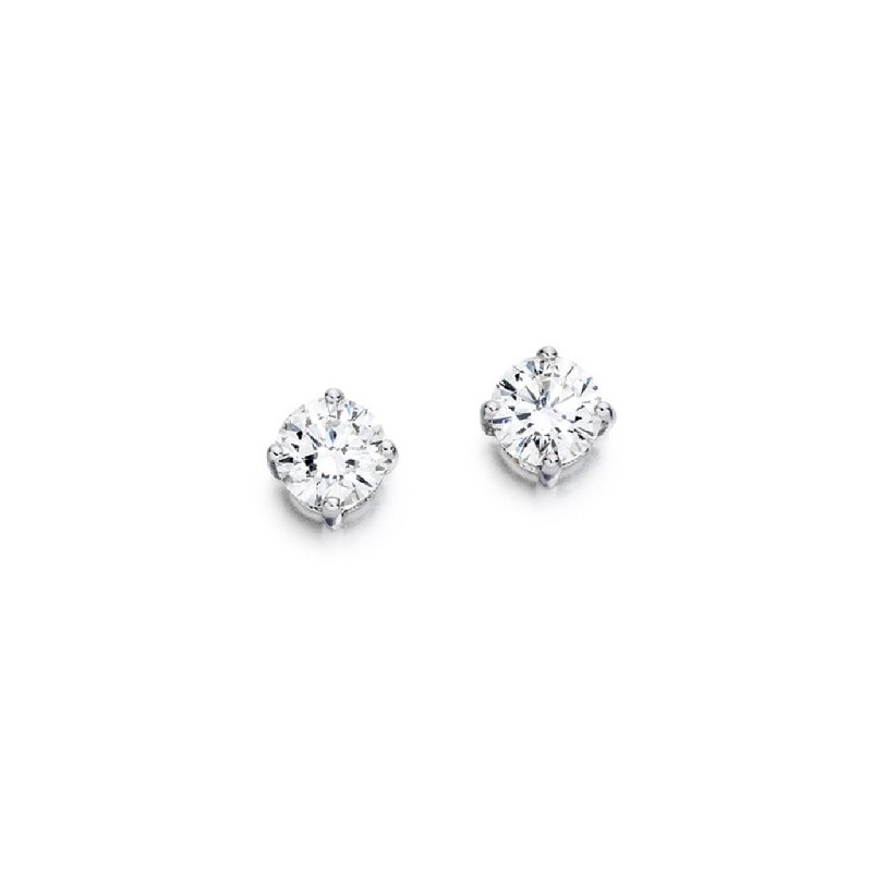 18ct White Gold 0.80ct Diamond Solitaire Stud Earrings | Macintyres of Edinburgh