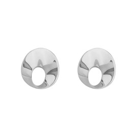 Tianguis Jackson Mobius Wave Silver Stud Earrings