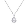 Diamonfire Pave Set Zirconia Teardrop Cluster Necklace - P4623