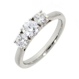 Platinum 3st Diamond Ring - 1.01cts F/VS2