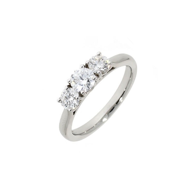 Platinum 3st Diamond Ring - 1.01cts F/VS2