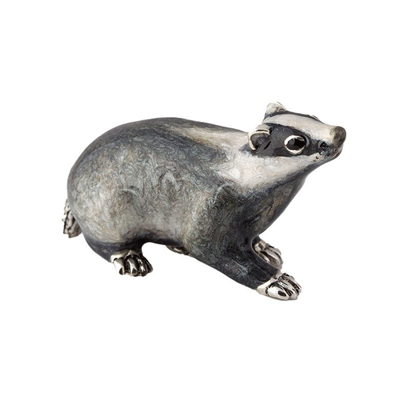 Saturno Silver Animals - Large Badger 13080L - Macintyres of Edinburgh