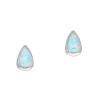 Ortak Sterling Silver Created Opal Earrings - SE386