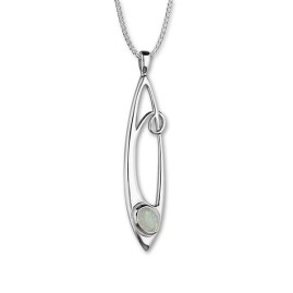 Ortak Aurora Contemporary Silver Pendant - SP143 Opal