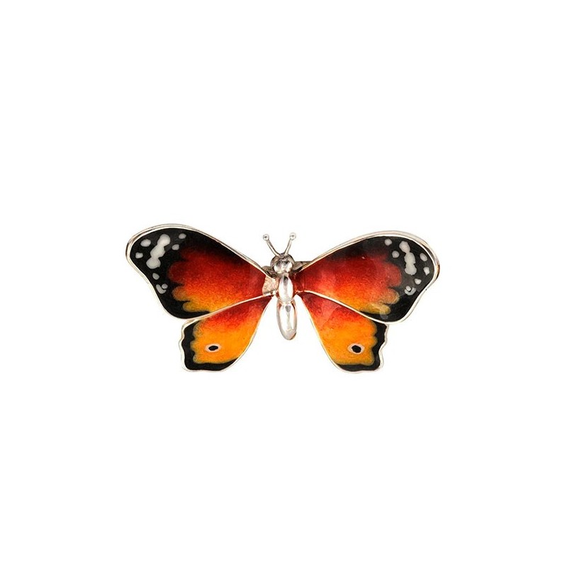 Saturno Silver Animals - Large Enamel Butterfly - Macintyres of Edinburgh