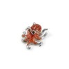 Saturno Silver Animals - Enamel Small Octopus - Macintyres of Edinburgh