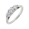 Platinum 3 Stone Diamond Claw Set Ring - 1.00cts D/SI1