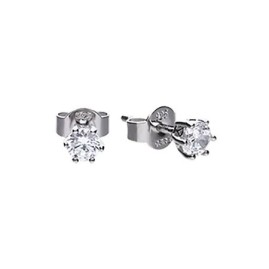 Diamonfire Sterling Silver Half Carat Zirconia Earrings - 30% off RRP