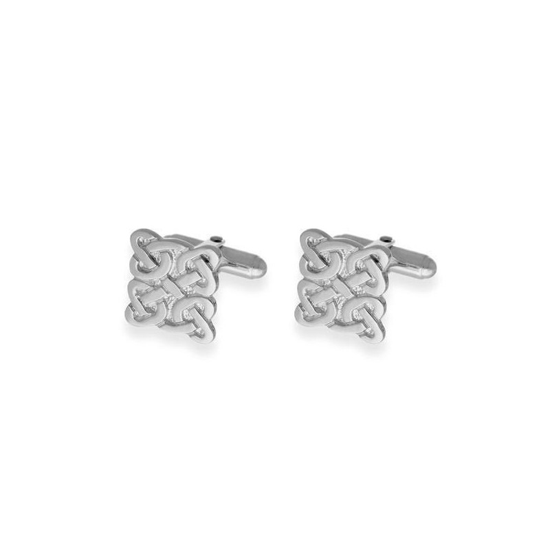 Ortak Silver Celtic Square Knot Cufflinks - CL65