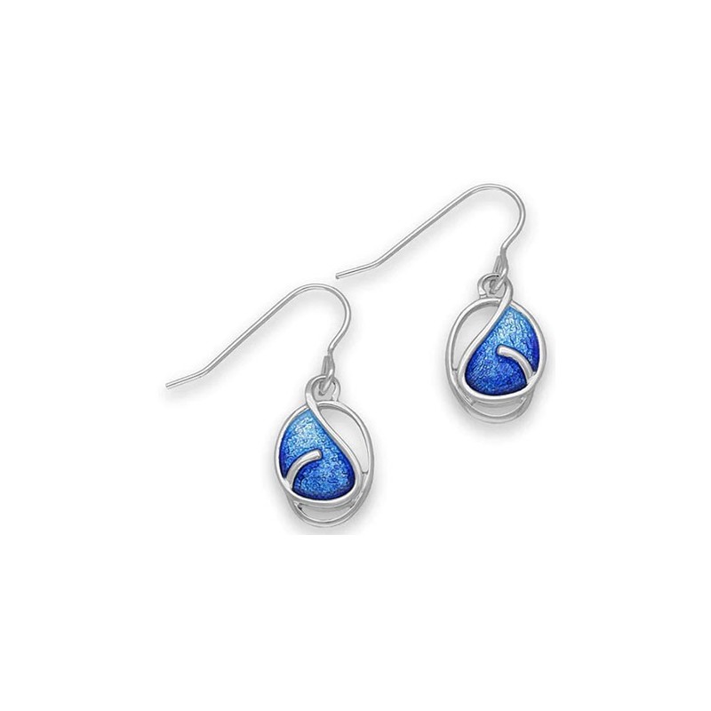 Ortak Silver Oval New Dawn Drop Earrings - EE493 Oasis