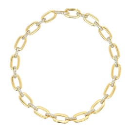 9ct Gold Alternating Diamond Chain Bracelet - Macintyres of Edinburgh