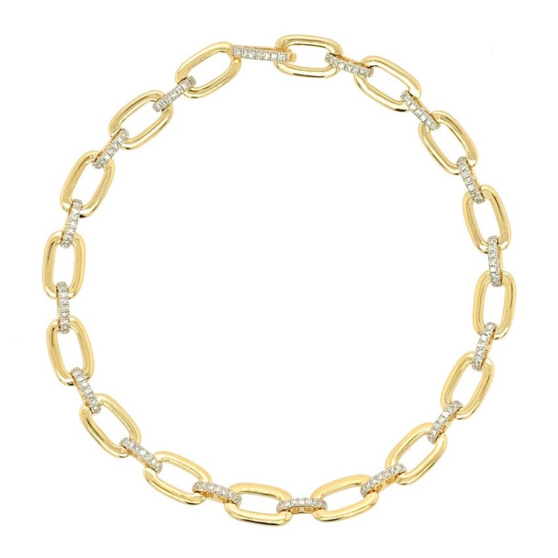 9ct Gold Alternating Diamond Chain Bracelet - Macintyres of Edinburgh