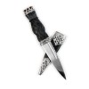 Save £129 off RRP -  Sgian Dubh Edinburgh Hallmark - Lomond Silver & Leather Ebony