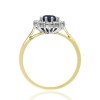 18ct Gold Sapphire & Diamond Cluster Ring. S 0.72 D 0.44