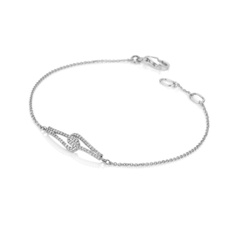 Hot Diamonds 9ct White Gold Flow Bracelet - GB004 | Save  25% off RRP