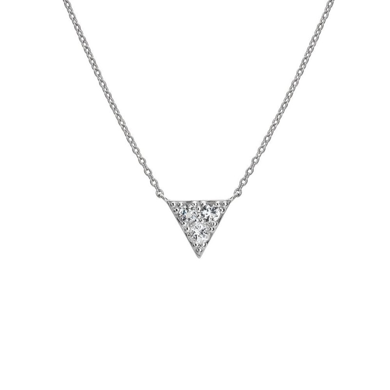 Hot Diamonds Silver Stellar Triangle Necklet DN173 | Save 25% off RRP