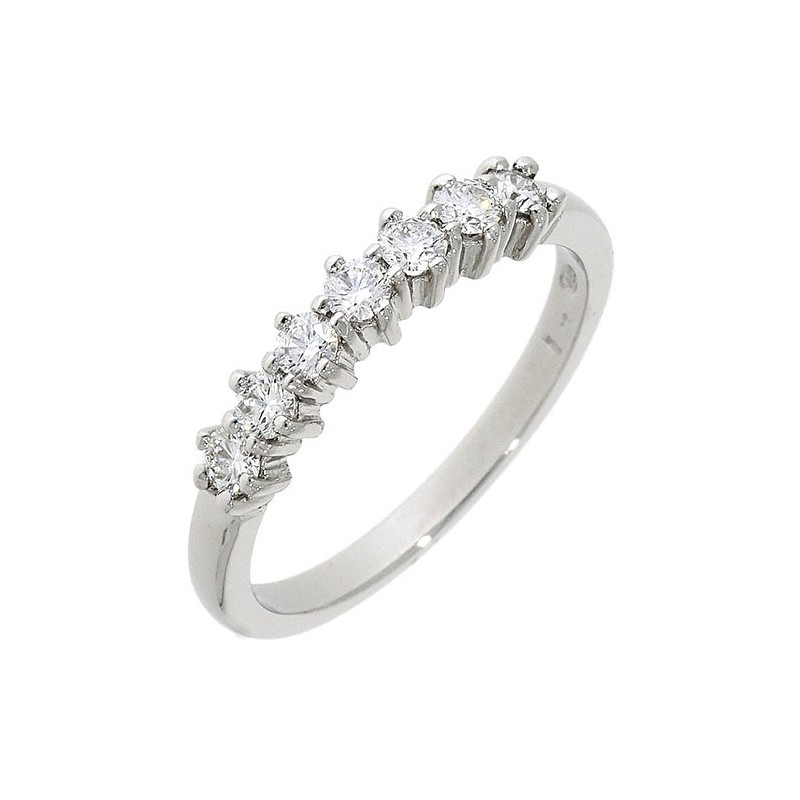 Platinum 7 Stone Diamond Eternity Ring - 0.36ct