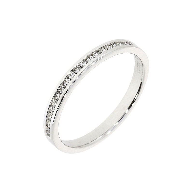 18ct White Gold Diamond-set Wedding Band - 0.15ct