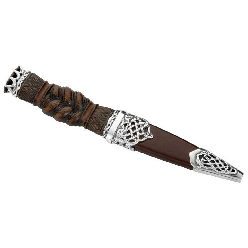 Save £127 off RRP - Sgian Dubh Edinburgh Hallmark Morar Silver & Mahogany 