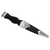 Save £129 off RRP -  Sgian Dubh Edinburgh Hallmark - Lomond Silver & Leather Ebony