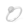 18ct White Gold Diamond Halo Cluster Ring - 0.33ct G/VS2