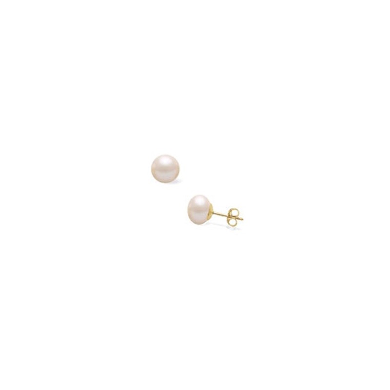 9ct Yellow Gold Freshwater Cultured Pearl Earrings - 6.0 - 6.5mm