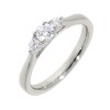 Platinum Three Stone Diamond Ring - 0.35cts