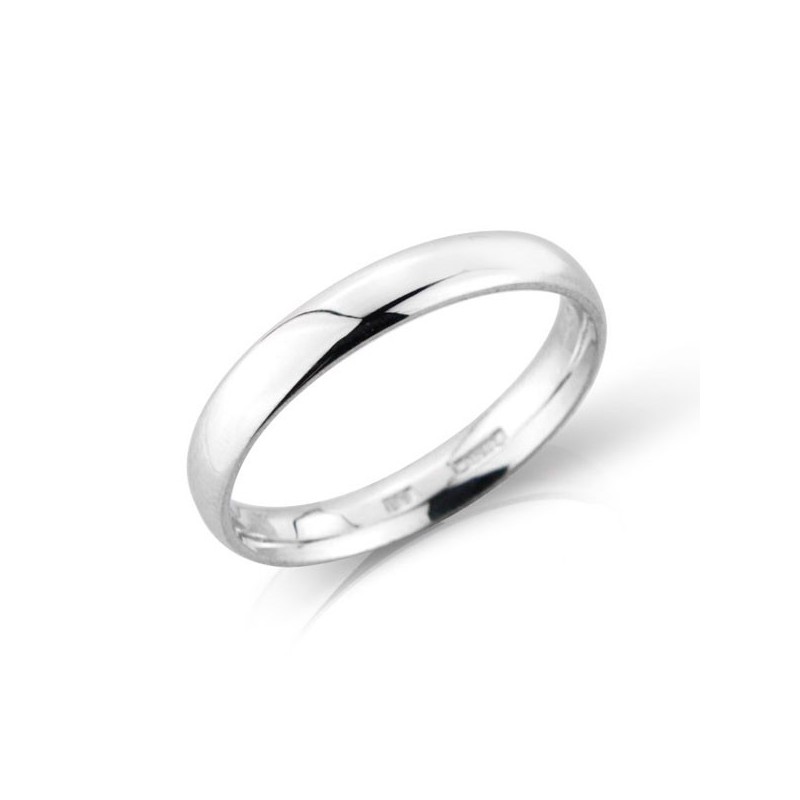 Platinum 3mm Deluxe Court Wedding Band | Macintyres of Edinburgh