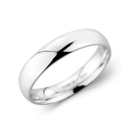 18ct White Gold 4mm Court Wedding Band | Macintyres of Edinburgh