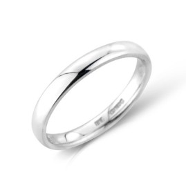 18ct White Gold 2.5mm Deluxe Court Wedding Band | Macintyres of Edinburgh