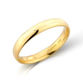 18ct Gold 3mm Deluxe Court Wedding Band | Macintyres of Edinburgh